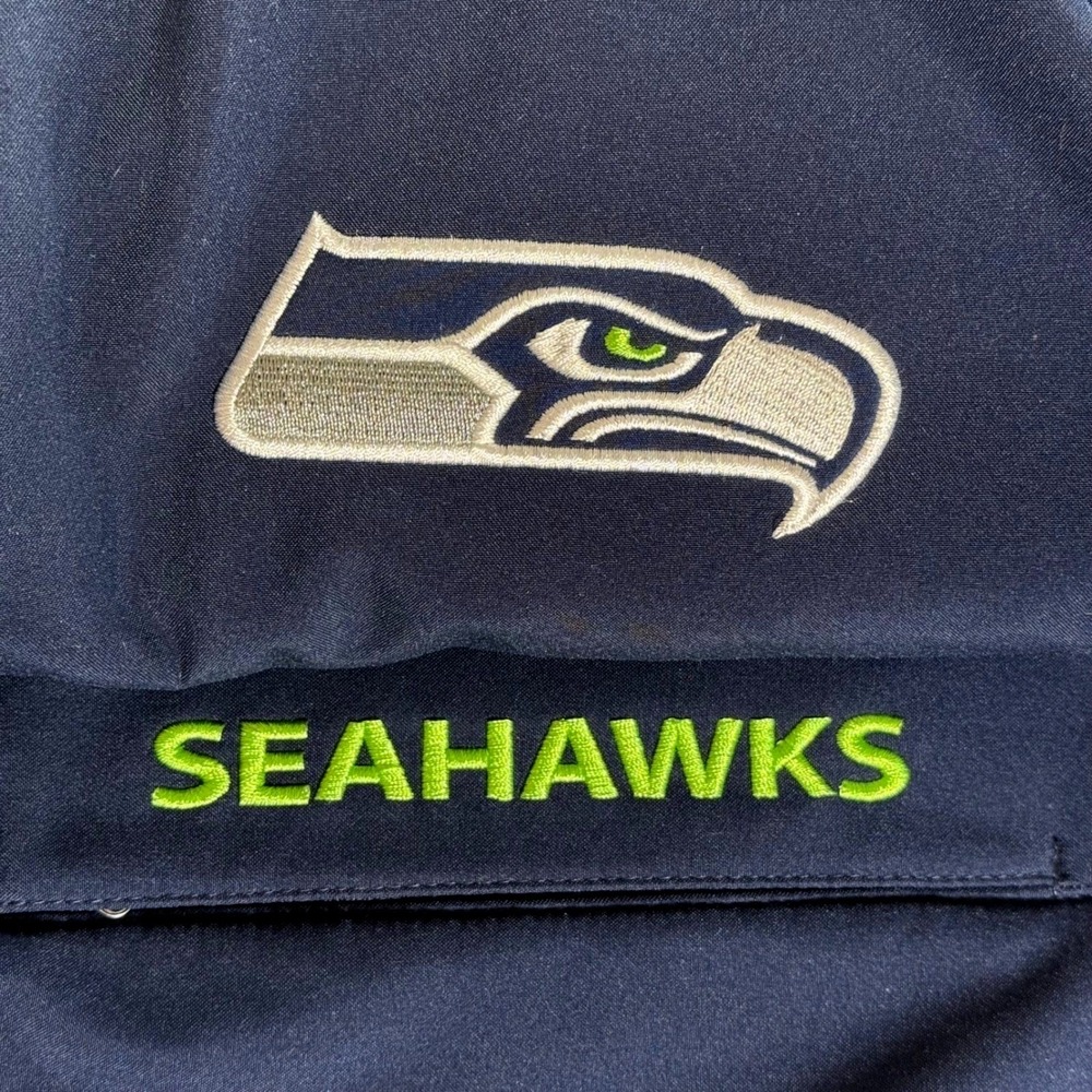Seattle Seahawks Super Bowl Era Jacket Lg NFL G-III Fleece Lined Navy Green - Picture 4 of 8